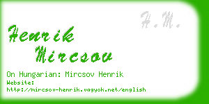 henrik mircsov business card